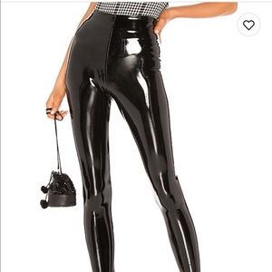 Faux Patent Leather Commando Legging